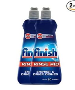 Finish Dishwasher Rinse Aid, Shine & Dry – 400 ml (Pack of 2)