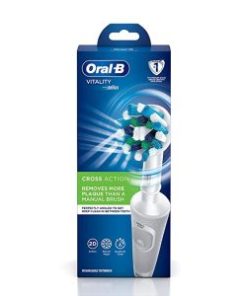Oral B Vitality 100 White Criss Cross Electric Rechargeable Toothbrush for adult Powered By Braun