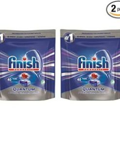 Finish Dishwasher Detergent Tablet Quantum, 80 Tabs (40 Tabs Pack of 2)