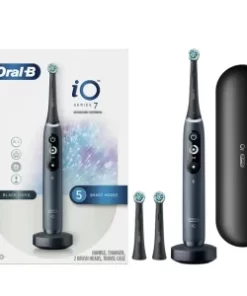 Oral-B iO Series 7 Electric Toothbrush with 2 Brush Heads, Black Onyx