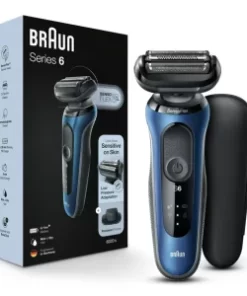 Braun Series 6 6020s Rechargeable Wet Dry Men’s Electric Shaver, Blue