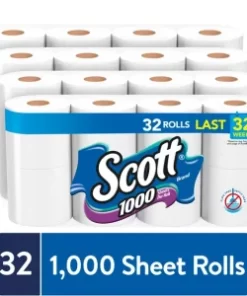 Scott 1,000 Toilet Paper, 32 Rolls, 1,000 Sheets per Roll