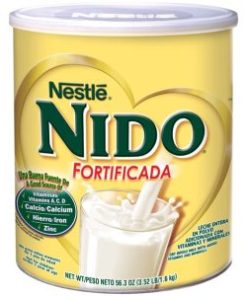 Nestle Nido Fortificada Dry Whole Milk, 56.3 Ounce Canister — 6 per case.