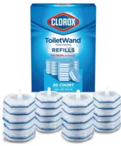 Clorox ToiletWand Disinfecting Refills, Disposable Wand Heads, 20 Count