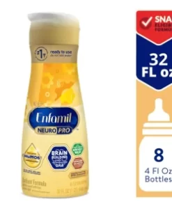Enfamil NeuroPro Baby Formula, Triple Prebiotic Immune Blend with 2’FL HMO & Expert Recommended Omega-3 DHA, Inspired by Breast Milk, Non-GMO, Ready-to-Use Liquid, 32 Fl Oz