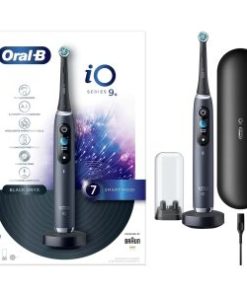 Oral-B iO Series 9 Electric Toothbrush with 4 Brush Heads, White Alabaster