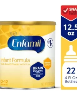 Enfamil Infant Formula, Milk-based Baby Formula with Iron, Omega-3 DHA & Choline, Powder Can, 12.5 Oz