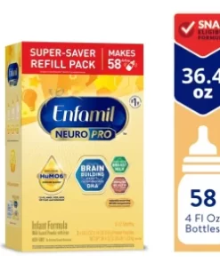 Enfamil NeuroPro Baby Formula, Triple Prebiotic Immune Blend with 2’FL HMO & Expert Recommended Omega-3 DHA, Inspired by Breast Milk, Non-GMO, Refill box, 36.4 Oz