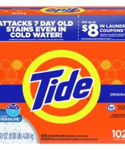 Tide Original 102 Loads, Powder Laundry Detergent, 143 oz