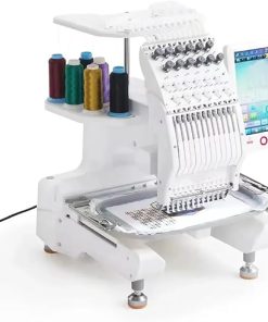 Commercial Embroidery Machine, 12 Needles Single Head Computerized Embroidery