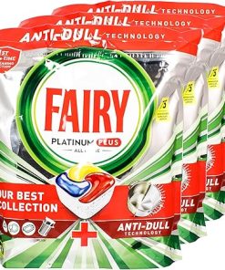 Fairy Platinum Plus All in One Lemon Dishwasher Tabs, 75 Tabs, Pack of 3